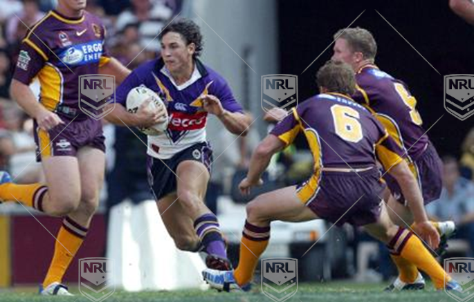 NRL 2004 RD04 Brisbane Broncos v Melbourne Storm - Billy Slater