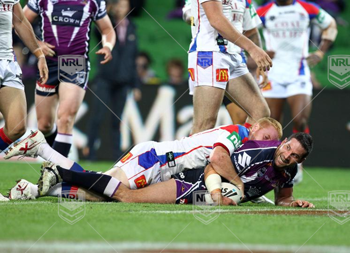 NRL 2011 RD08 Melbourne Storm v Newcastle Knights - Bryan Norrie Try M