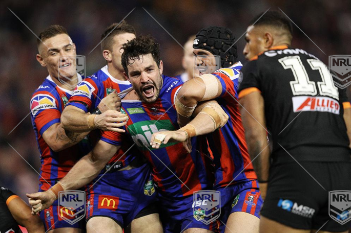 NRL 2018 RD21 Newcastle Knights v Wests Tigers - Try Celeb