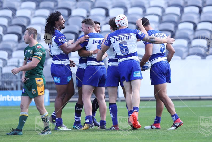 NSWC 2018 RD12 Wyong Roos v Canterbury-Bankstown Bulldogs NSW Cup - Try Celebration