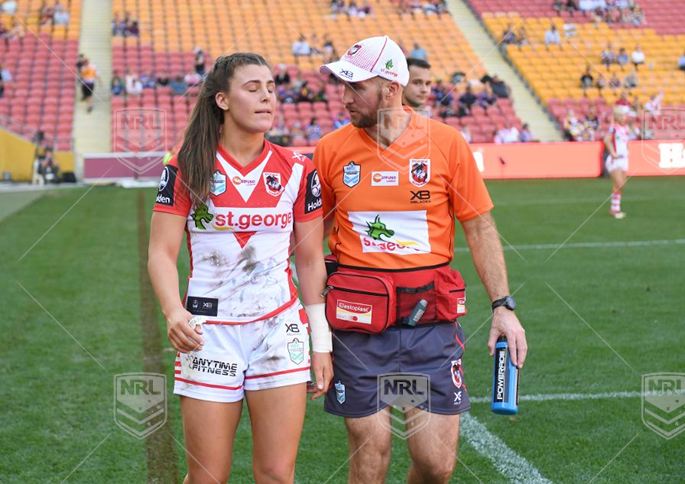 NRLW 2018 RD01 Brisbane Broncos Women v St. George Illawarra Dragons Women - Jessica Sergis, HIA