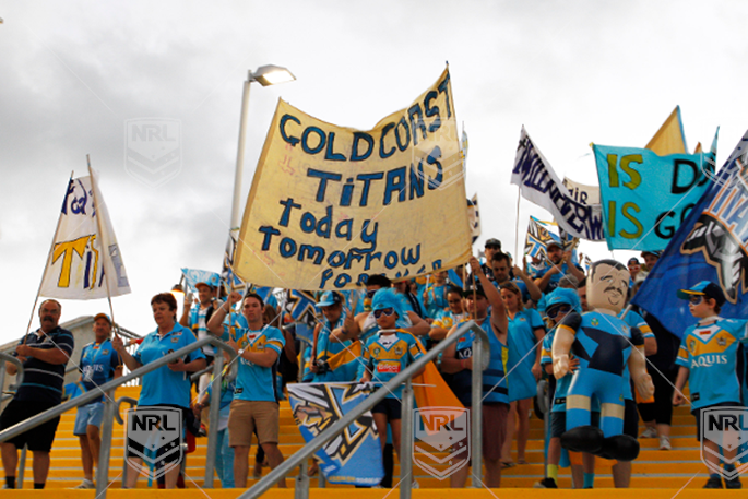 NRL 2016 RD05 Gold Coast Titans v Brisbane Broncos - Titans Fans