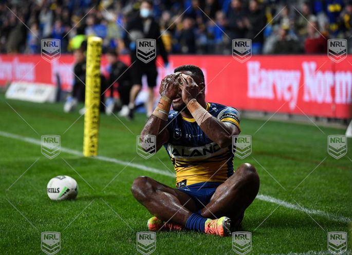 NRL 2020 RD11 Parramatta Eels v Wests Tigers - Maika Sivo, Try, Celeb #tryjuly