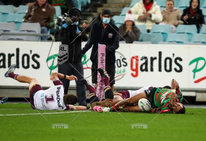 NRL 2020 RD15 South Sydney Rabbitohs v Manly-Warringah Sea Eagles - Alex Johnston, try, Penalty Try