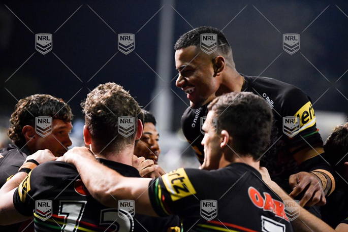 NRL 2020 RD16 Penrith Panthers v Wests Tigers - Brian To'o, panthers celeb , scores a try ,celebration