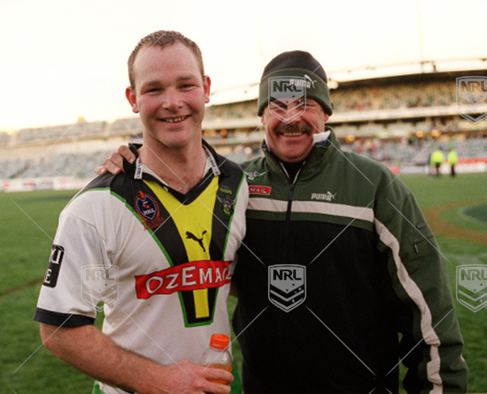 NRL 2002 RD16 Canberra Raiders v Penrith Panthers - James Buser, Buser and Friend