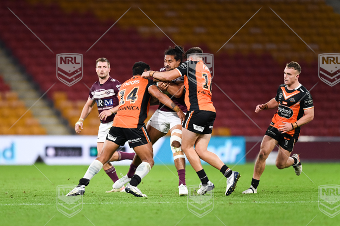 NRL 2021 RD19 Manly-Warringah Sea Eagles v Wests Tigers - Toafofoa Sipley