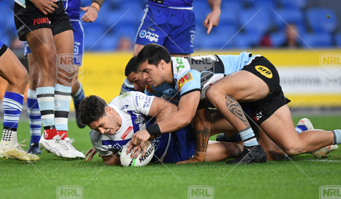 NRL 2021 RD19 Canterbury-Bankstown Bulldogs v Cronulla-Sutherland Sharks - Nick Meaney, Try