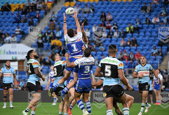 NRL 2021 RD19 Canterbury-Bankstown Bulldogs v Cronulla-Sutherland Sharks - Nick Meaney, try, Celeb