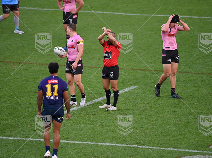 NRL 2021 RD20 Melbourne Storm v Penrith Panthers - Klein,Ashley referee , on report