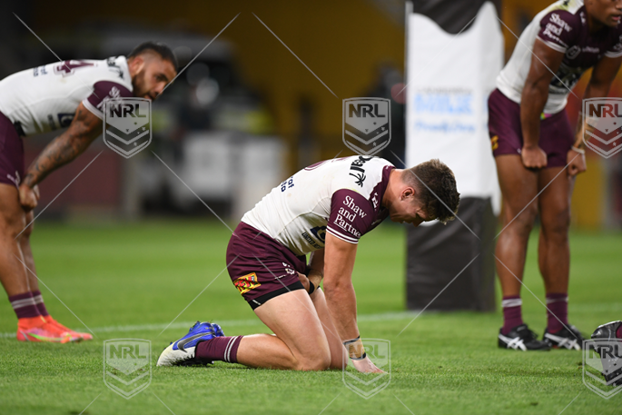 NRL 2021 RD23 Canberra Raiders v Manly-Warringah Sea Eagles - Manly Dejection