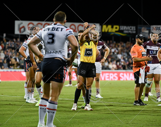 NRL 2021 SF Manly-Warringah Sea Eagles v Sydney Roosters - Sutton,Gerard referee , on report