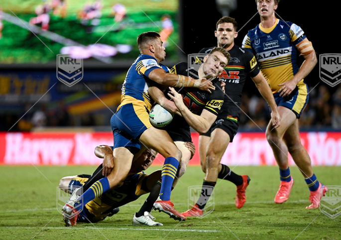 NRL 2021 SF Penrith Panthers v Parramatta Eels - Will Smith Liam Martin, on report , high tackle
