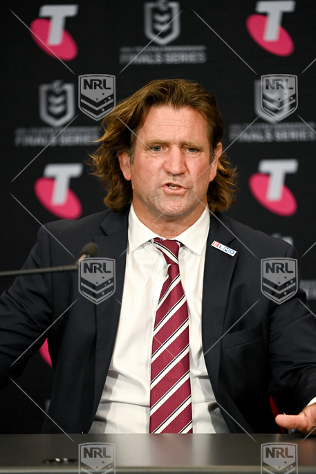 NRL 2021 PF South Sydney Rabbitohs v Manly-Warringah Sea Eagles - Hasler,Des coach , press conference