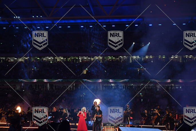 NRL 2021 GF Penrith Panthers v South Sydney Rabbitohs - Ian Moss, Kate Miller Heidke