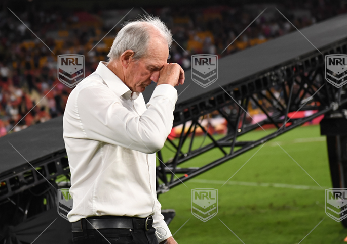NRL 2021 GF Penrith Panthers v South Sydney Rabbitohs - Wayne Bennett, Dejection