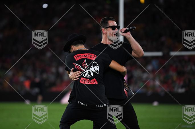 NRL 2021 GF Penrith Panthers v South Sydney Rabbitohs - stafford brothers Timmy trumpet