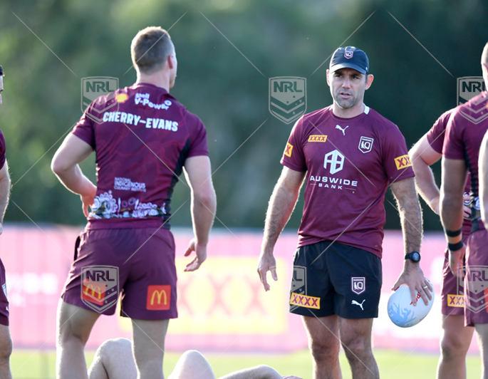 2022 QLD Training 02June - Daly Cherry-Evans, Cameron Smith