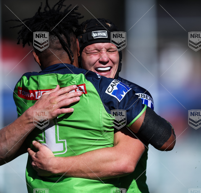 NSWC 2022 RD15 Canberra Raiders NSW Cup v Newcastle Knights NSW Cup - Steven Numambo, Try, Celebration