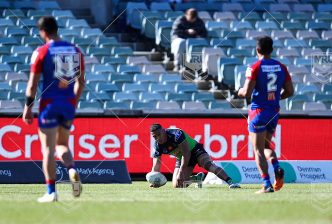 NSWC 2022 RD15 Canberra Raiders NSW Cup v Newcastle Knights NSW Cup - Albert Hopoate, Try