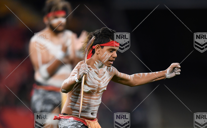 NRL 2022 RD22 Brisbane Broncos v Newcastle Knights - Indigenous Dancers