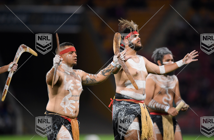 NRL 2022 RD22 Brisbane Broncos v Newcastle Knights - Indigenous Dancers