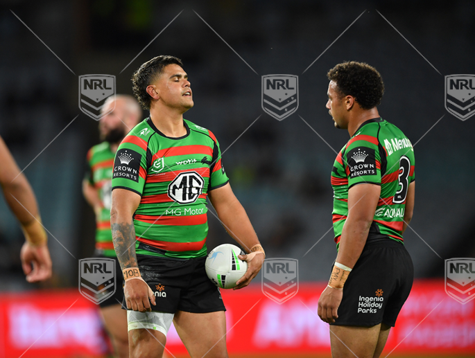 NRL 2022 RD23 South Sydney Rabbitohs v Penrith Panthers - Latrell Mitchell, Dejection