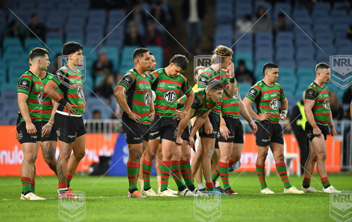 NRL 2022 RD23 South Sydney Rabbitohs v Penrith Panthers - Souths Dejection