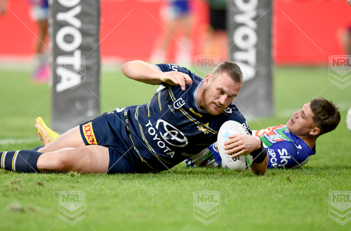 NRL 2022 RD23 North Queensland Cowboys v New Zealand Warriors - Coen Hess, Try