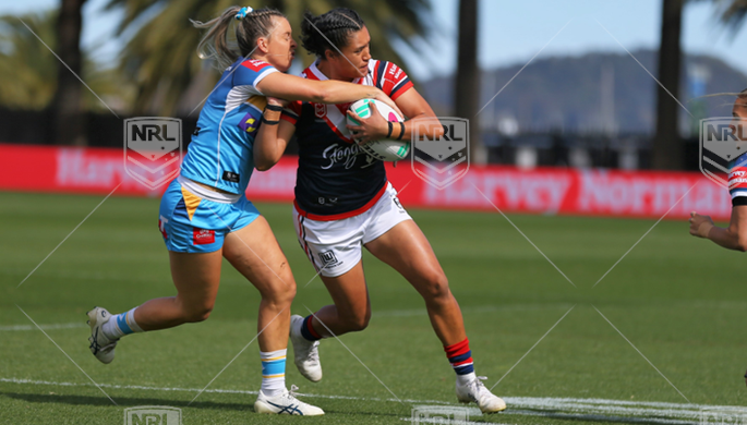 NRLW 2022 RD05 Gold Coast Titans Women v Sydney Roosters Women - Zahara Temara