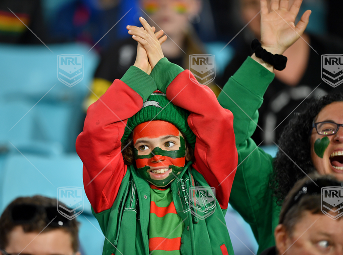 NRL 2022 PF Penrith Panthers v South Sydney Rabbitohs - Souths fans