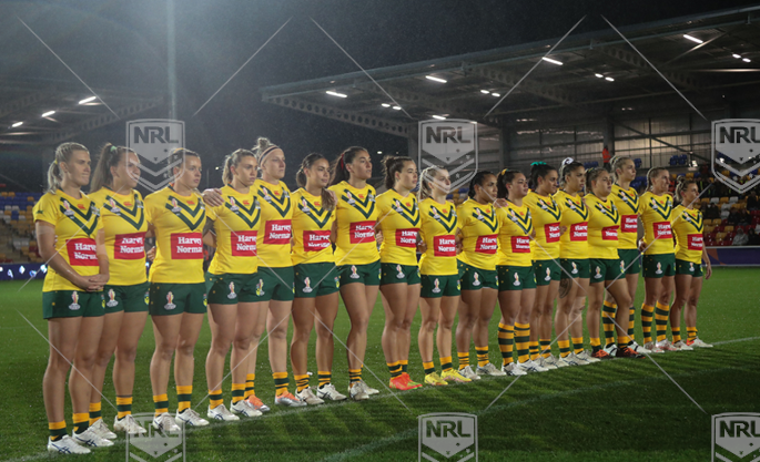 WRLWC 2022 RD01 Australian Jillaroos v Cook Islands Women - lineup