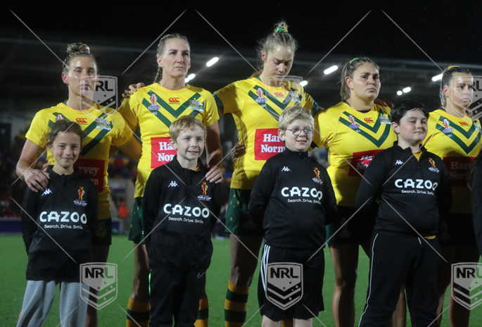 WRLWC 2022 RD01 Australian Jillaroos v Cook Islands Women - lineup
