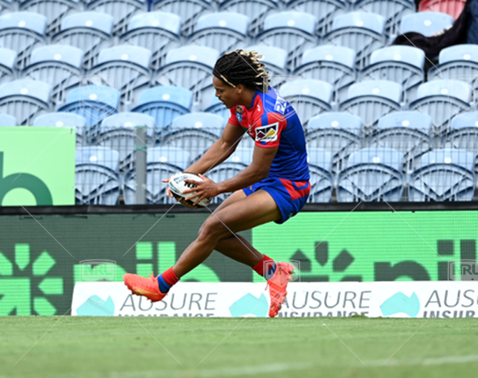 NSWC 2023 RD04 Newcastle Knights NSW Cup v Canberra Raiders NSW Cup - Young,D, try, celeb