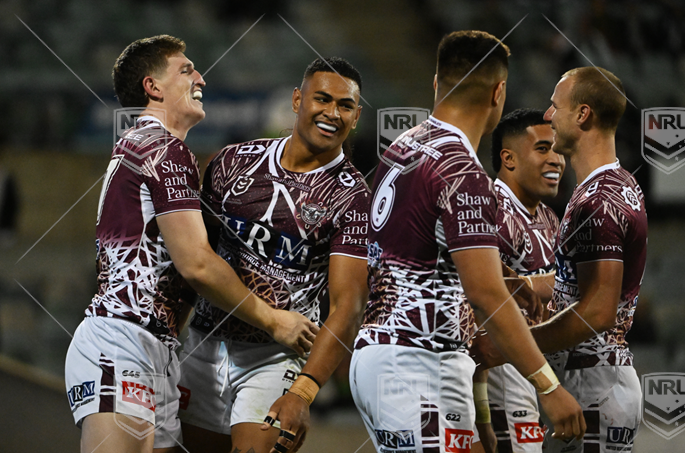 NRL 2023 RD12 Canberra Raiders v Manly-Warringah Sea Eagles - Ben Condon, Try, Celebration