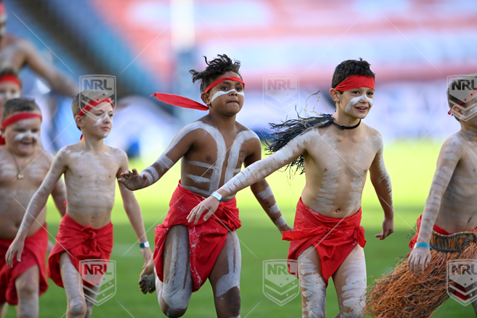 NRL 2023 RD12 Canterbury-Bankstown Bulldogs v Gold Coast Titans - Indigenous round dancers