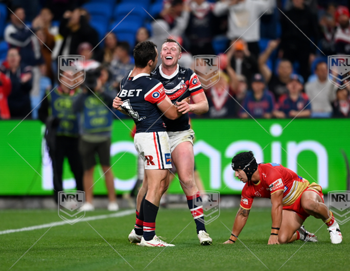 NRL 2023 RD24 Sydney Roosters v Dolphins - Drew Hutchison, try, celeb , 2nd try