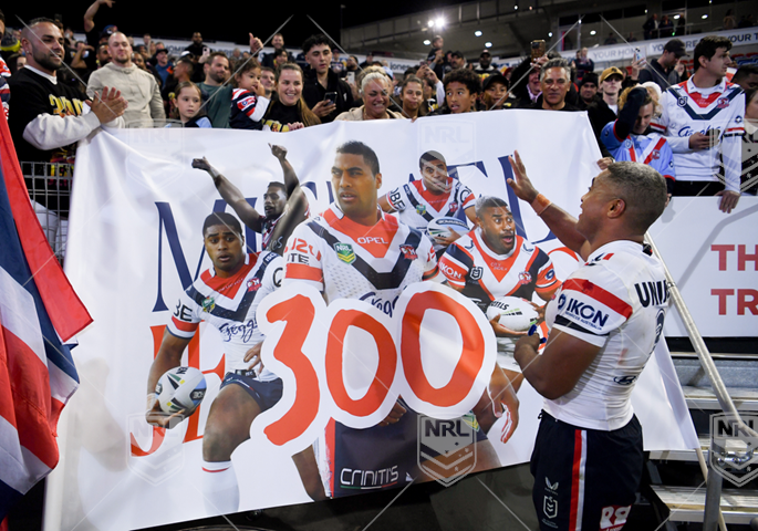 NRL 2024 RD06 Newcastle Knights v Sydney Roosters - Michael Jennings, 300th game