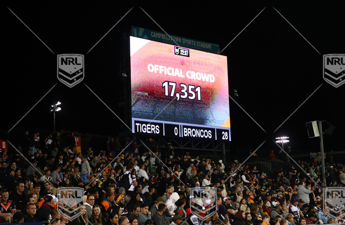 NRL 2024 RD08 Wests Tigers v Brisbane Broncos - crowd, fans